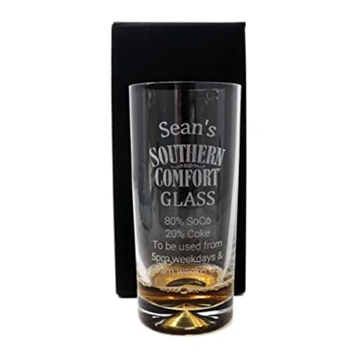 Image of Regalo Personalised Dimple Highball Southern Comfort% Design (Cardboard Gift Box)
