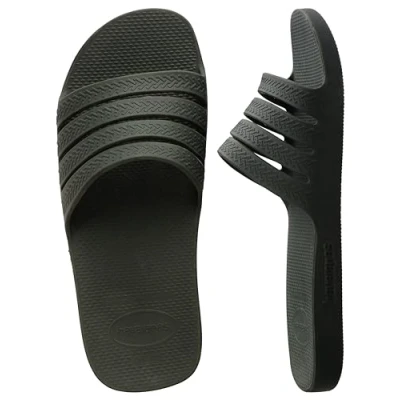 Image of Havaianas Unisex Slide Stradi (Mini Me), Olive Green, 2