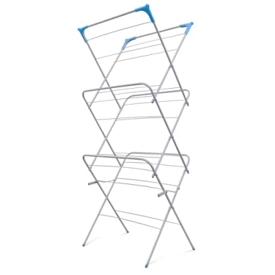 Image of Crystals 3 Tier Foldable Indoor Clothes Airer, Drying Rack &amp; Horse (White)