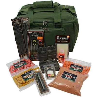 Image of DNA NGT Christmas Stocking Carp Fishing Terminal Tackle and Bait Set with Carryall PVA Boilies + More