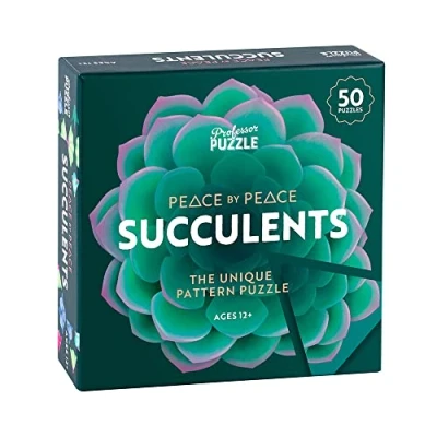 Image of Professor Puzzle Peace by Peace: Succulents 50 Puzzles Game Ages 12+ 1+ Players