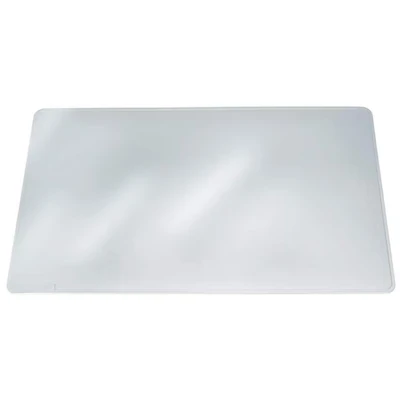 Image of Durable DURAGLAS Desk Mat Transparent 53 x 40cm Pack of 1 Anti Glare and Slip Ideal for Keeping Small Notes Reminders Close to Hand