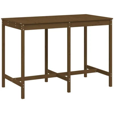 Image of vidaXL Garden Table Honey Brown 159.5x82.5x110 cm Solid Wood Pine