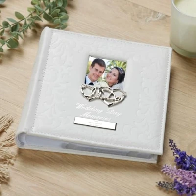Image of Large Personalised Wedding Day Photo Picture Album Keepsake Gift
