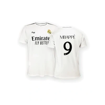 Image of Real Madrid Home Shirt, Kit Season 24/25, Mbappé, 12 Years, Replica Jersey with Official License