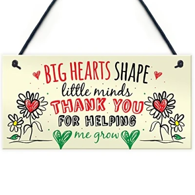 Image of RED OCEAN Teacher Leaving Gift Nursery Hanging Wall Plaque Childminder Preschool Goodbye Thank You