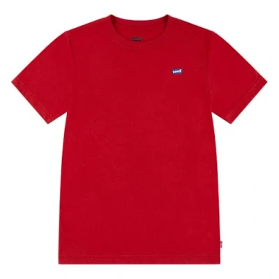Image of Levi&#039;s Batwing Chest HIT Unisex Basic Tshirt for kids, Size: 14y, Pompeian red