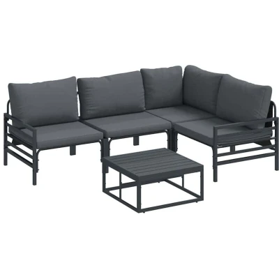 Image of vidaXL Garden Sofa Set 6 pcs Anthracite Steel