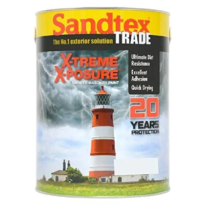 Image of Sandtex X Treme Posure Smooth Masonry Paint Brilliant White 5L