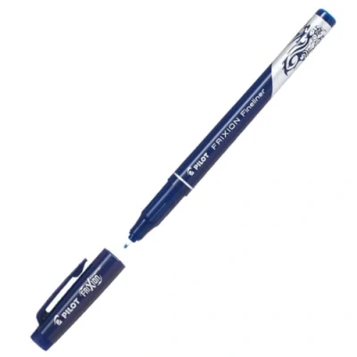 Image of Frixion Fineliner Felt Pen 1.3 mm Tip Erasable, Dark Blue, Pack Of 12