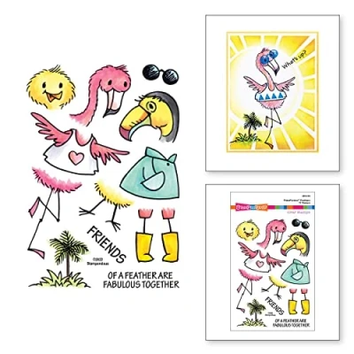 Image of Spellbinders Stampendous FransFormer™ Feathers Clear Stamps