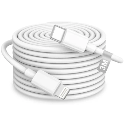 Image of USB C to Lightning Cable 3M[Apple MFi Certified], iPhone Fast Charger 3M Long Charge Wire Lead for 14/13/12/11 Pro Max/Plus/XS/XR/X/SE/8/iPad