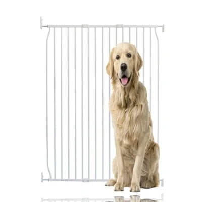 Image of Bettacare Extra Tall Eco Screw Fit Pet Gate, White, 100cm 110cm, Gate in Height, Fitted Dog Safety for Puppy
