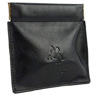 Image of Mens Snap Top LEATHER Coin Purse by Visconti Classic Handy