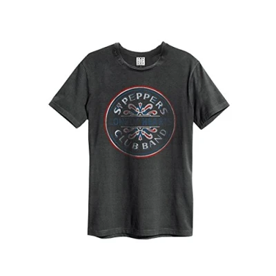 Image of AMPLIFIED BEATLES REVOLVER MEN&#039;S Charcoal T SHIRT Size=S