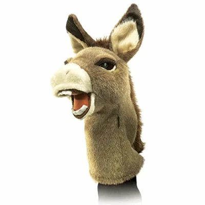 Image of Folkmanis Donkey Stage Puppet