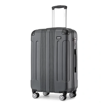 Image of Kono 28 Inch Large Hard Shell Luggage Lightweight ABS 4 Wheels Spinner Business Trip Trolley Case Suitcase (Grey)