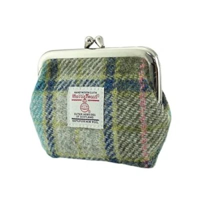 Image of Glen Appin Small Clasp Purse Eigg (Colour 122 Turquoise Tartan)