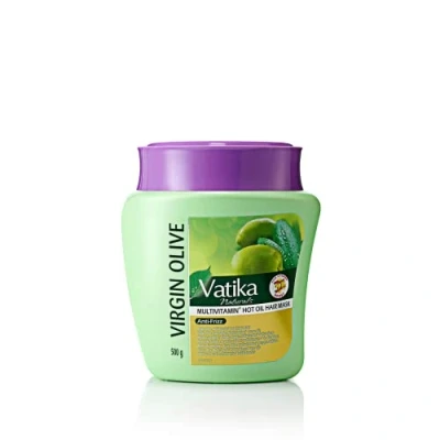 Image of Vatika Naturals Multivitamin Virgin Olive Hair Mask 500g Hot Oil Treatment Enriched With Sweet Almond &amp; Henna Extracts For Anti Frizz