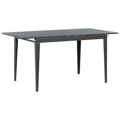 Image of Traditional Dining Room Kitchen Table Extending 120/160 x 80 cm Black Norley