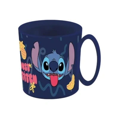 Image of Stitch 390ml Reusable Plastic Microwave Cup