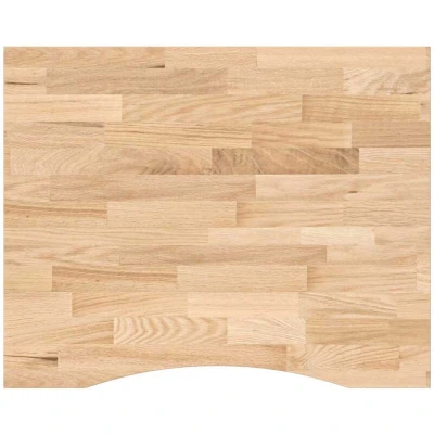 Image of vidaXL Solid Oak Wood Desk Top Rectangular Untreated Workspace Surface for Office/Home Use 100x80x2.5 cm