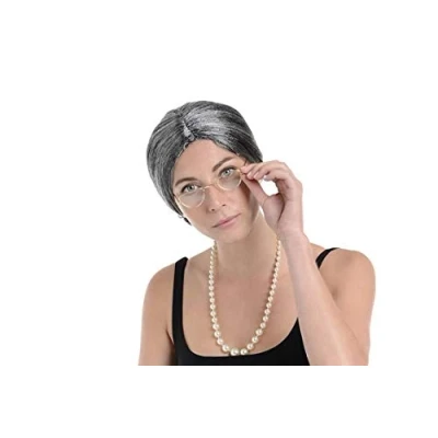 Image of Zac&#039;s Alter Ego Fancy Dress Granny Wigs &amp; Glasses Set