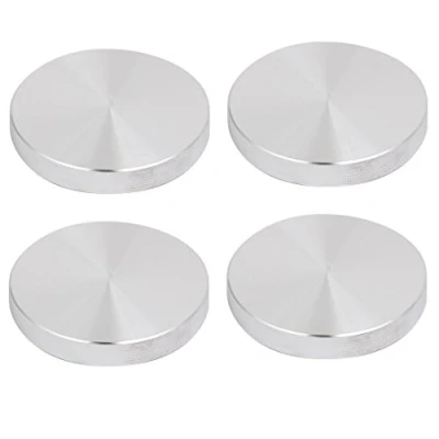 Image of Sourcingmap 4pcs 50mm Dia 8mm Thickness M8 Thread Aluminum Disc Hardware for Glass Table
