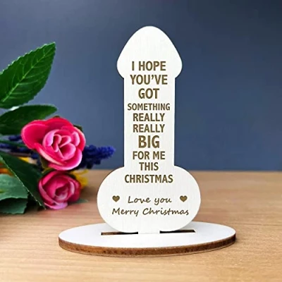 Image of Red Ocean Christmas Funny Gifts For Husband Boyfriend Plaque Novelty Gift Him Men