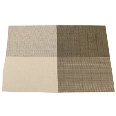 Image of Carousel Home and Gifts Wipe Clean PVC Woven Dining Table Place Mat Single Gold Placemat