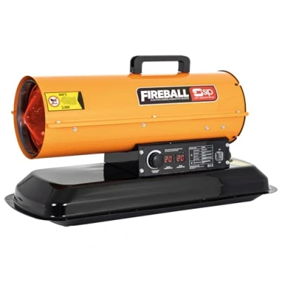 Image of SIP FIREBALL XD50F Space Heater, Diesel/Paraffin/Kerosene, 230V, 15kW / 50,000 BTU/hr, 350m3 12,360ft3 Heating Area, 18L Fuel Tank