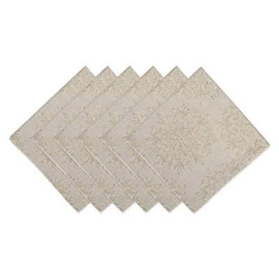 Image of DII Holiday Tabletop Collection, Cotton, Winter Sparkle, 20&quot; x (Set of 6)