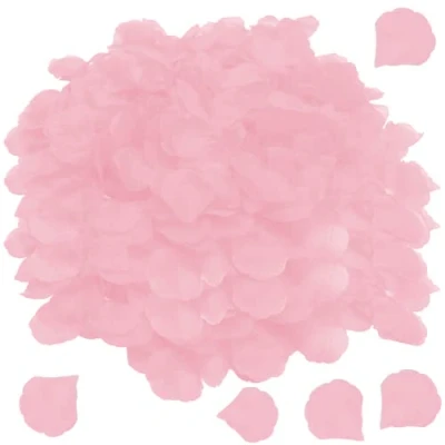 Image of OWLKELA Pack of 3000 Rose Petals, Artificial Pink Wedding, Valentine&#039;s Day, Table Topper, Birthday, Romantic Atmosphere