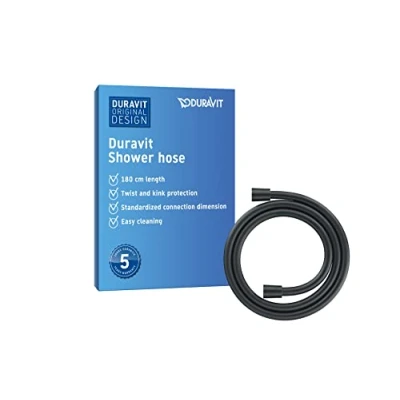 Image of Duravit Universal Shower Hose, Hose 1,80 m with Anti Twist Protection, Kink Black Matt