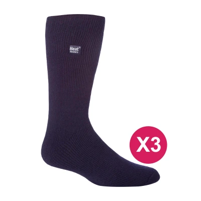 Image of HEAT HOLDERS 3 Pack Multipack Mens Insulated Thermal Socks for Winter (6 11, Navy)