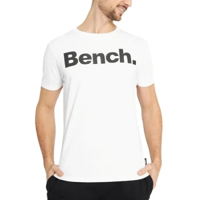Image of Bench Mens Leandro Spots Short Sleeve Crew Neck T Shirt White M