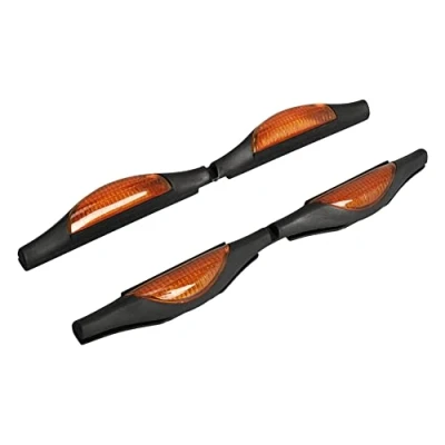 Image of Car Door Protectors Bump Stop Edge Guard Strip Dent Reflectors Clip On Rear Front Scratches Protection (Orange)
