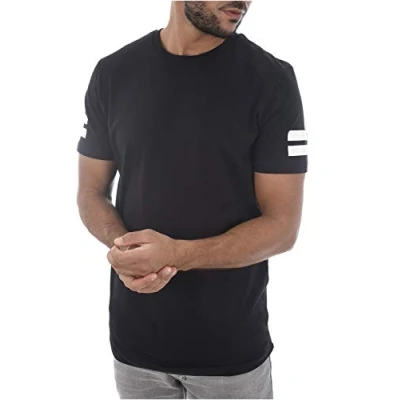 Image of Jack &amp; Jones Jcoboro CREW NECK SLIM FIT Print Tshirt black, Men&#039;s, Size: Small, Black