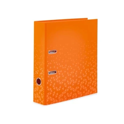 Image of HERMA A4 Lever Arch File Orange, 70mm Spine, Heavy Duty Folder with Pattern Motif, Glossy Finish &amp; Inner Print, Kids Ring Binder, Archiving Storage Organizer