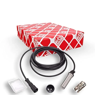 Image of 36271206005, N1014013795 ABS Sensor FEBI BILSTEIN 35330 Rear Axle Left with grease, sleeve 1250Ohm 3000mm 3020mm