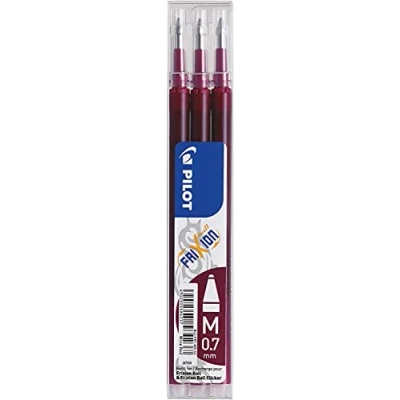 Image of Pilot Pen Frixion Ball 2261022F Refill Rollerball Thickness 0.7 mm Dark Red Erasable Pack of 3