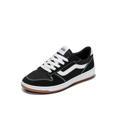 Image of Vans Men&#039;s Ryland Sneaker, Suede Canvas Black White, 5.5 UK
