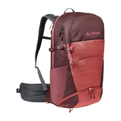 Image of VAUDE Hiking Backpack Wizard in red 30+4L, Water Resistant for Women &amp; Men, Comfortable Trekking with Well Designed Carrying System Practical Compartmentalization