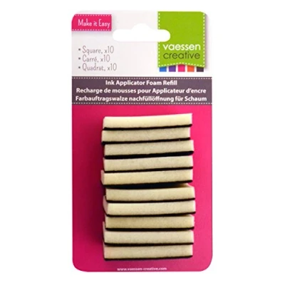Image of Vaessen Creative Spare Foams for Ink applicator x10, Black, 3.5x4.5x0.5 cm