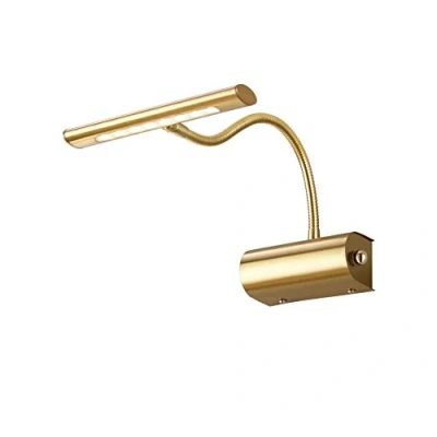 Image of Curtis Modern Picture Light Brass Matt 3000K UK Stock