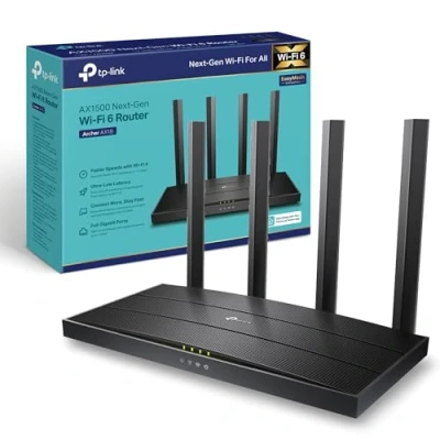 Image of TP Link Archer AX18 Router WiFi 6 AX1500Mbps, Router,Gigabit Ethernet Ports, VPN Server, Easy Setup, Internet Booster Routers, Booster, WPA3 Cybersecurity, Gaming Xbox/PS4/Steam