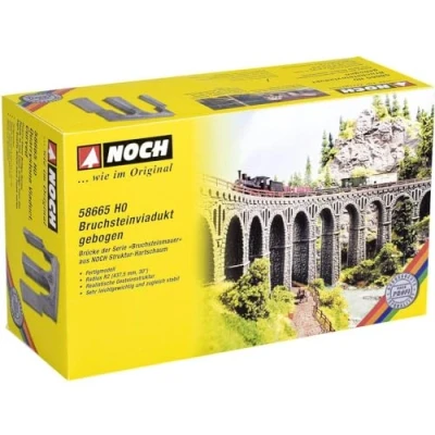Image of Noch 58665 437.5 mm, 30 Degree Curved Quarrystone Viaduct Landscape Modelling