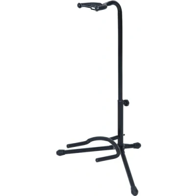 Image of Gorilla Single Adjustable Folding Universal Guitar Stand With Neck Support Black