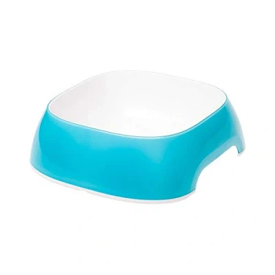 Image of Ferplast Glam Cat Bowl Fashionable, Non Slip Plastic Food and Water Bowl, Easy to Clean, 0,4 Liter, Blue