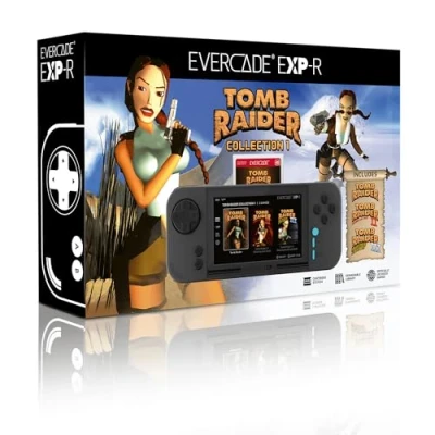 Image of Evercade EXP R Handheld with Tomb Raider 1, 2 &amp; 3